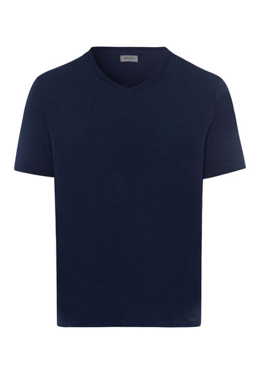 75035 Casuals S/Slv Shirt V-Neck - 1610 Deep Navy